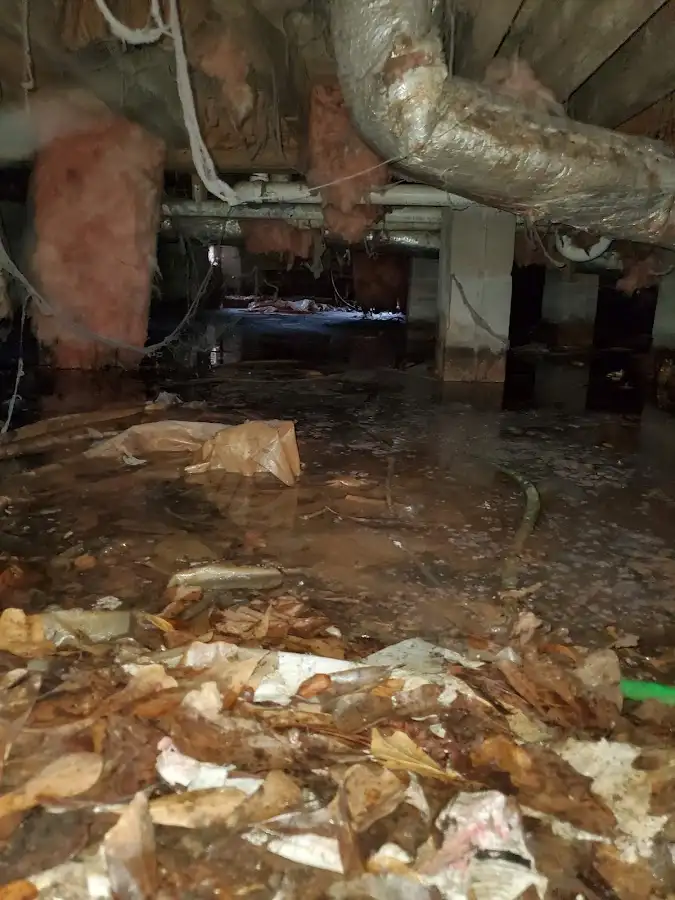 Crawl space flood assessment for Commercial Water Damage Restoration in Victorville