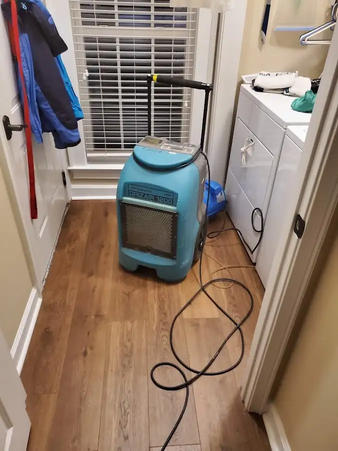 Commercial dehumidifier deployed for Flood Damage Cleanup in Victorville